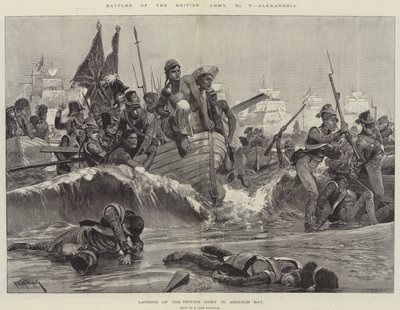 Slaget om den britiske hæren, Alexandria (gravering) av Richard Caton II (after) Woodville