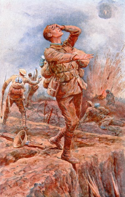 'Blinded for You' - WWI-postkort utgitt på vegne av National Institute for the Blind (farge litho) av Richard Caton II (after) Woodville