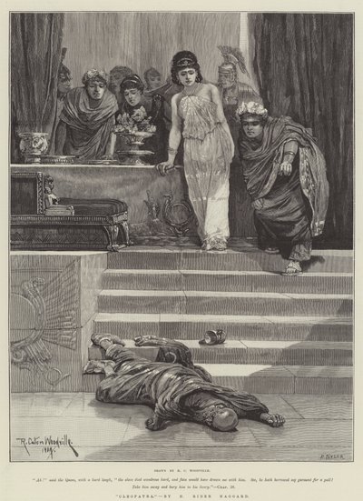 "Cleopatra," av H Rider Haggard (gravering) av Richard Caton II (after) Woodville