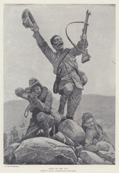 Først på toppen! (litho) av Richard Caton II (after) Woodville