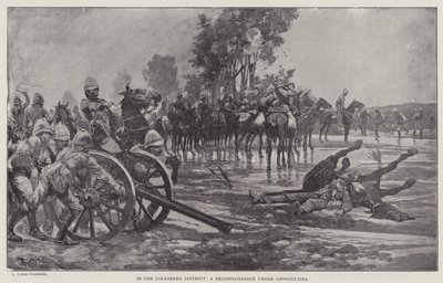 I Colesberg-distriktet, en rekognosering under vanskeligheter (litho) av Richard Caton II (after) Woodville