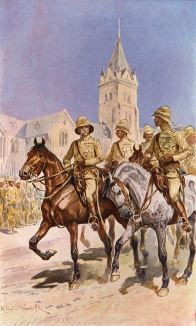 Roberts inn i Pretoria (fargelitografi) av Richard Caton II (after) Woodville
