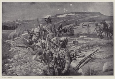 Forsvaret av Cæsars leir, "fikse bajonetter!" (litho) av Richard Caton II (after) Woodville