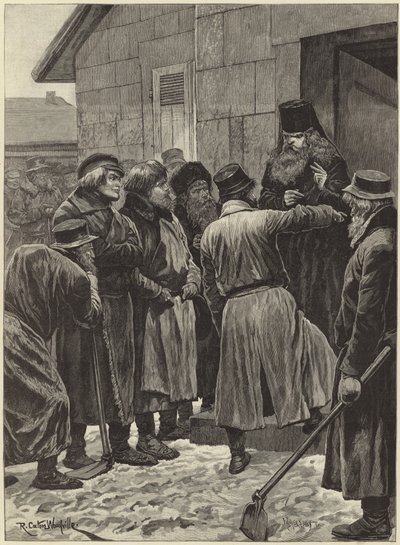 Hungersnøden i Russland (gravering) av Richard Caton II (after) Woodville