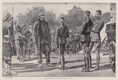 Overgivelsen av Cronje, 27. februar 1900 (litho) av Richard Caton II (after) Woodville