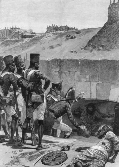 Å finne de britiske fangene under kasemattene i festningsverkene, 1894. av Richard Caton II Woodville