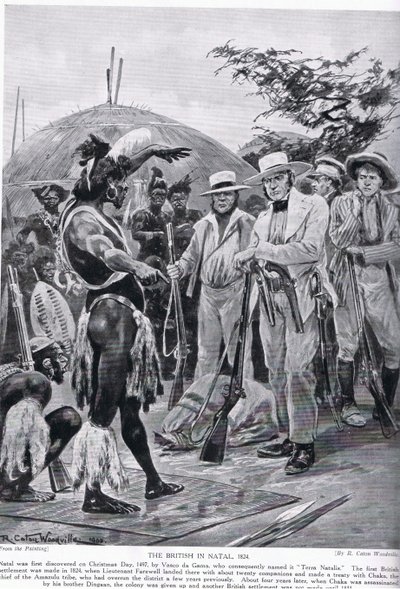 Britene i Natal i 1824, illustrasjon fra 
