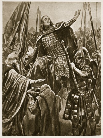 The Elevation of Edward the Elder ved hans kroning i Kingston-on-Thames, Whitsunday, fra 