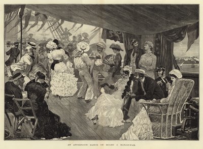 En ettermiddagsdans om bord på en Man-of-War av Richard Caton Woodville junior