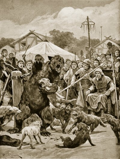 Bear Baiting i Saxon Times, illustrasjon fra 