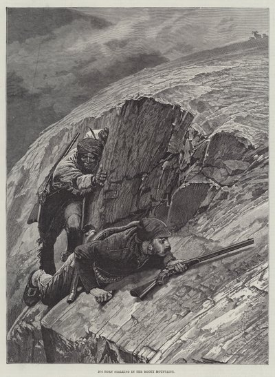 Big Horn Stalking i Rocky Mountains av Richard Caton Woodville junior