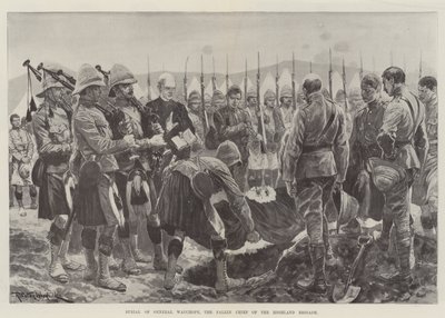 Begravelse av general Wauchope, den falne sjefen for Highland Brigade av Richard Caton Woodville junior