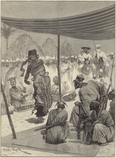 Dans foran kongen av sofaene i Vest-Afrika av Richard Caton Woodville junior