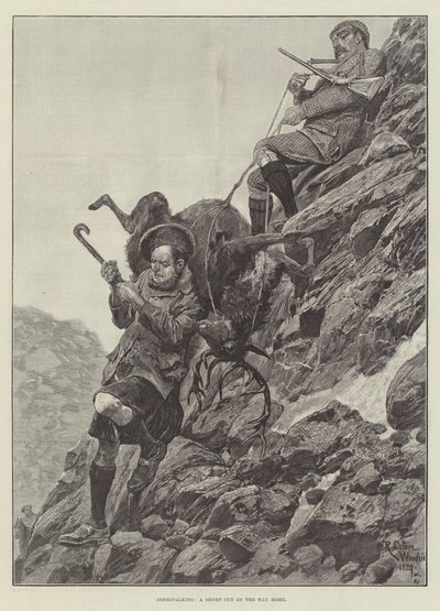 Deer Stalking, en snarvei på vei hjem av Richard Caton Woodville junior
