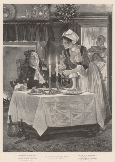 Hans tilbedelses julemiddag av Richard Caton Woodville junior