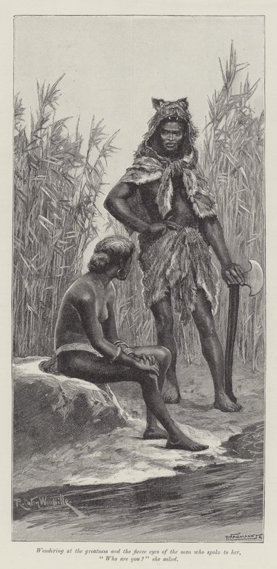 Nada the Lily, av H Rider Haggard av Richard Caton Woodville junior