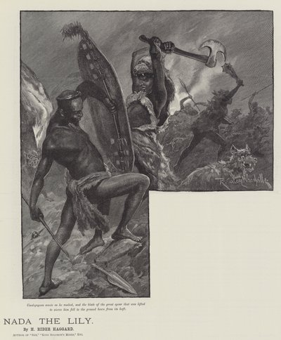 Nada the Lily, av H Rider Haggard av Richard Caton Woodville junior