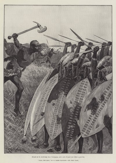 Nada the Lily, av H Rider Haggard av Richard Caton Woodville junior