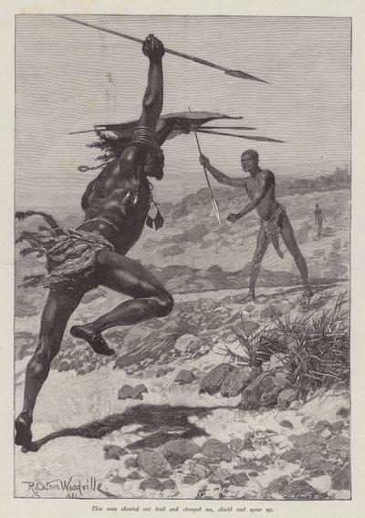 Nada the Lily, av H Rider Haggard av Richard Caton Woodville junior