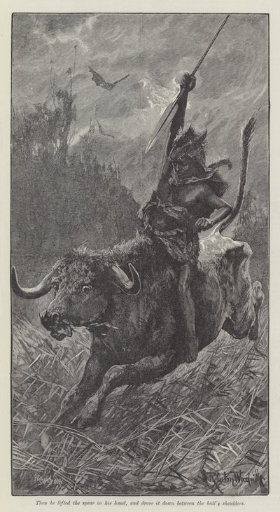 Nada the Lily, av H Rider Haggard av Richard Caton Woodville junior