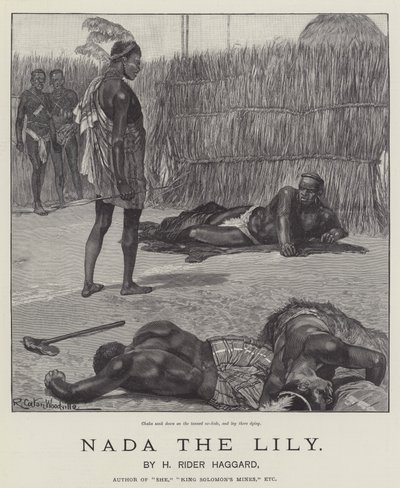 Nada the Lily, av H Rider Haggard av Richard Caton Woodville junior