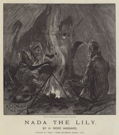Nada the Lily, av H Rider Haggard av Richard Caton Woodville junior