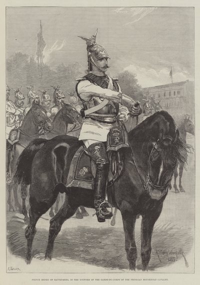 Prins Henrik av Battenberg, i uniformen til Garde-du-Corps av det prøyssiske husholdningskavaleriet av Richard Caton Woodville junior