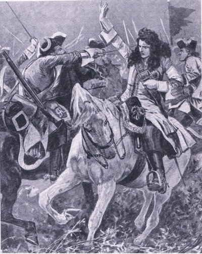 Slaget ved Malplaquet, 11. september 1709, illustrasjon fra British Battles on Land and Sea, 1915 av Richard Caton Woodville junior
