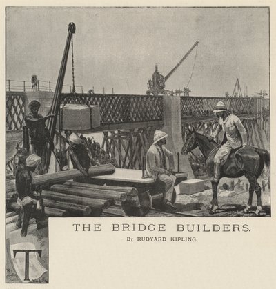 The Bridge Builders, av Rudyard Kipling av Richard Caton Woodville junior