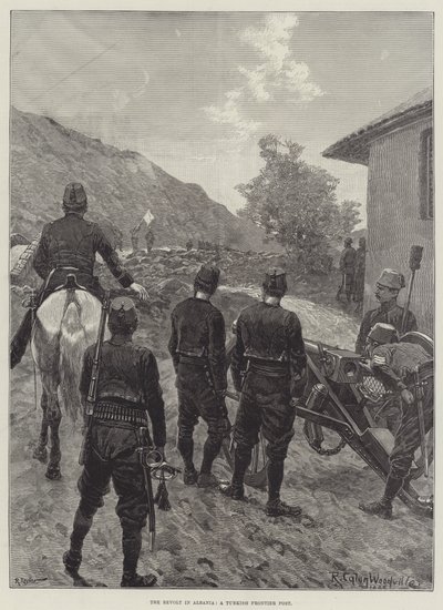 Opprøret i Albania, en tyrkisk grensepost av Richard Caton Woodville junior