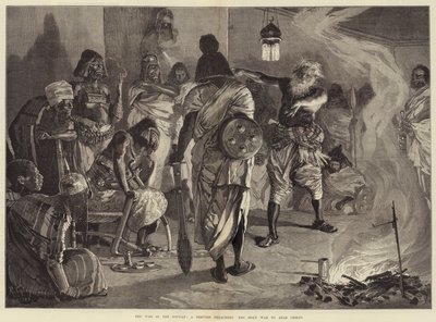 The War in the Soudan, en dervisj som forkynte den hellige krigen for arabiske høvdinger av Richard Caton Woodville junior