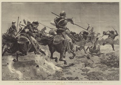 Krigen i Soudan, kampen ved Hasheen, nær Souakim, 20. mars, den 5. lanseren angriper flanken til Osman Dignas angrep av Richard Caton Woodville junior