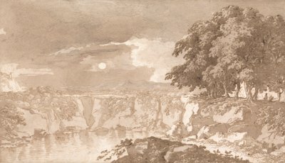 Italiensk innsjøscene av Richard Cooper the Elder
