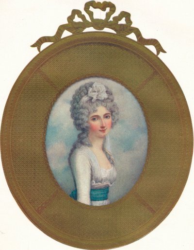 Miniatyrportrett av Katherine, Lady Manners, Later Lady Huntingtower, 1787, 1907 av Richard Cosway