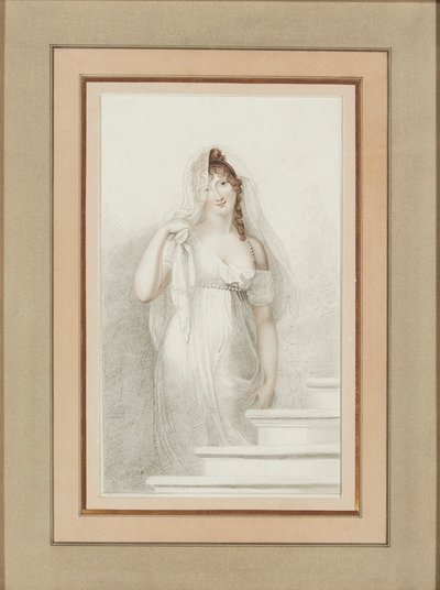 Portrett av Madame Recamier 1777-1849. av Richard Cosway