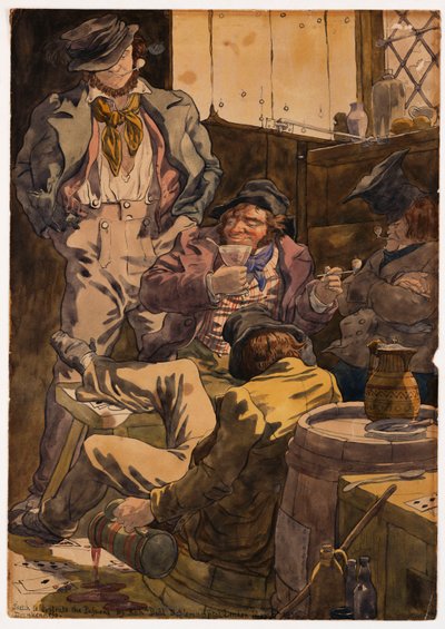 Skisse for å illustrere lidenskapene - Drunkenness, 1854 av Richard Dadd