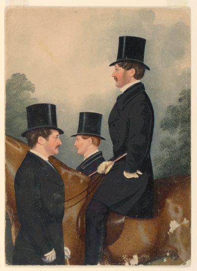 Portrett av Sir George Wombwell og hans brødre av Richard Dighton