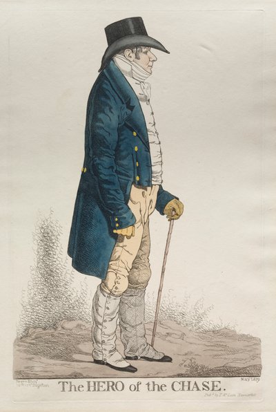 The Hero of the Chase, 1819. av Richard Dighton