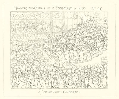 1849, En promenadekonsert av Richard Doyle