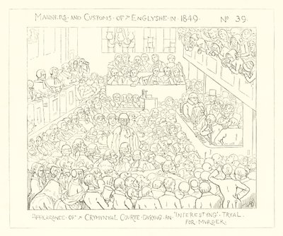 1849, fremtreden av strafferetten under en interessant rettssak for drap av Richard Doyle