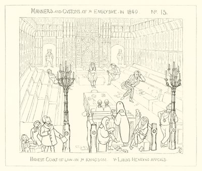 1849, Høyeste domstol i kongeriket, The Lords hearing Appeals av Richard Doyle