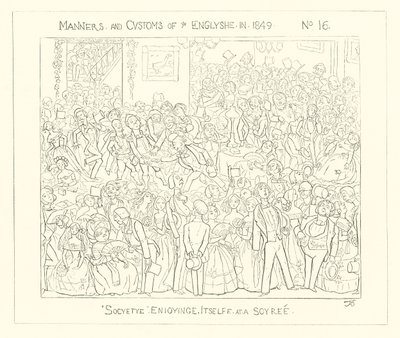 1849, samfunnet koser seg på en soaré av Richard Doyle