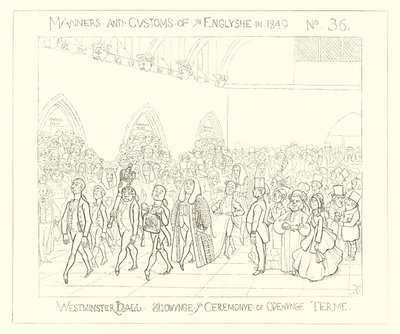 1849, Westminster Hall, åpningsseremonien av Richard Doyle