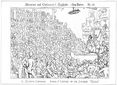 En vitenskapelig institusjon. Under ye Lecture of an Eminent Savan, 1849 av Richard Doyle