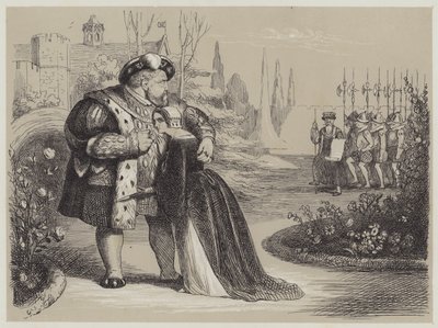 Kritisk øyeblikk i livet til Catherine Parr (akvatint) av Richard Doyle
