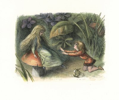 Alvprins avvist av en fe på en paddehakk (litografi) av Richard Doyle