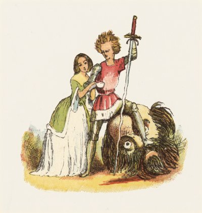 Illustrasjon for Jack The Giant Killer (farge litho) av Richard Doyle