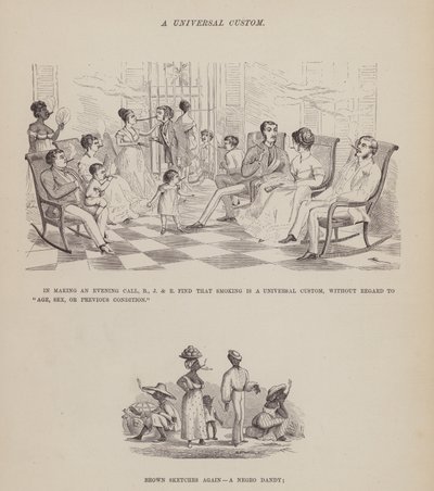 Side fra The American Tour of Mrs Brown, Jones and Robinson (gravering) av Richard Doyle