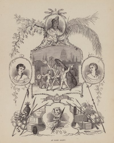 Side fra The American Tour of Mrs Brown, Jones and Robinson (gravering) av Richard Doyle