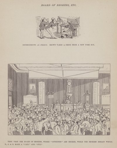 Side fra The American Tour of Mrs Brown, Jones and Robinson (gravering) av Richard Doyle